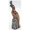 Image 1 : HAND CARVED BUFFALO HORN PEACOCK FIGURINE