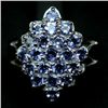 Image 1 : WHITE GOLD OVER STERLING SILVER PURPLE IOLITE RING