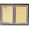 Image 1 : SOUTH AFRICAN ELEPHANT 1 TROY OZ. .999 GOLD CLAD INGOT BAR