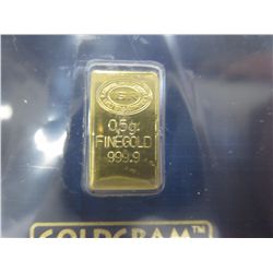 999.9 Solid Turkish Mint gold bar