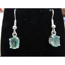 $1200 Gemologist appraised emerald earrings