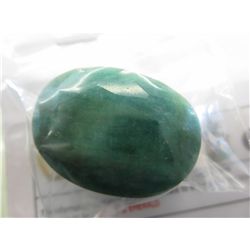 Huge 107 carat oval emerald stone