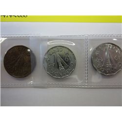 3 x Canadian  WW2 Victory nickels