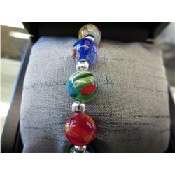 Sterling silver Murano glass bracelet, new in box