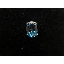 Sterling silver London blue topaz stud earrings