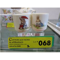 Pair of Royal Doulton "Bunnykin" egg cups
