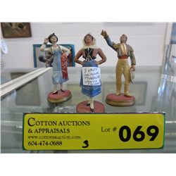 3 pcs1930's Terracotta Spanish figurines
