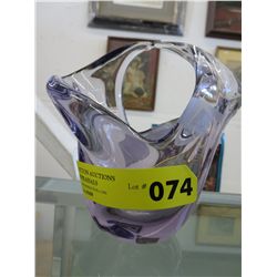 Numbered amethyst glass dish