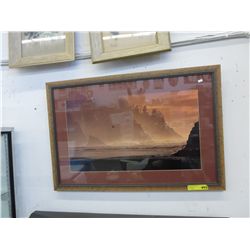 Framed oceanscape.