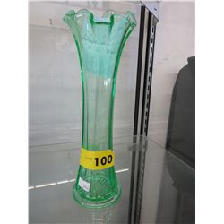 Vintage uranium glass vase