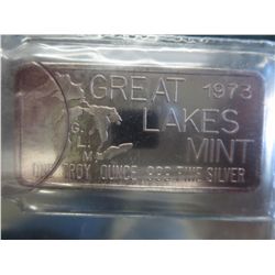 1973 Good Luck design silver bar