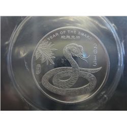2013 Year of the Snake design Silver Round