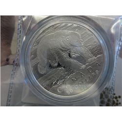 2014 Canada Polar Bear silver $50.00 coin