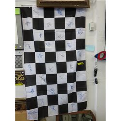 Autographed 2002 Molson Vancouver Indy flag