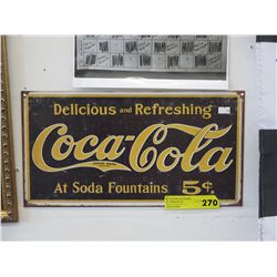 Tin Coca-Cola sign
