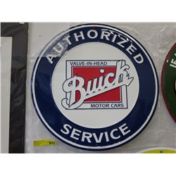 23" round tin sign "New Buick"