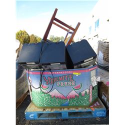 Skid of water coolers, etc.