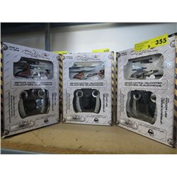 3 R/C mini helicopters