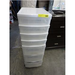 Rolling plastic craft storage cart