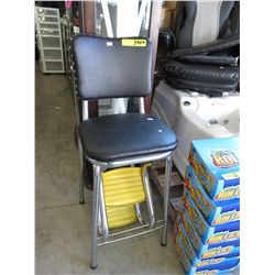 Vintage kitchen chair with fold out steps