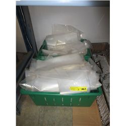 2 Totes of clear plastic bags