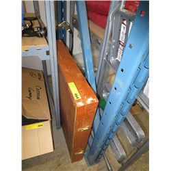 Wooden latched box.