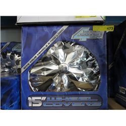 4 Wheel cover set, 15", in box.