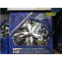4 Wheel cover set, 15", in box.