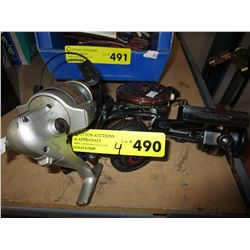 Four fishing reels