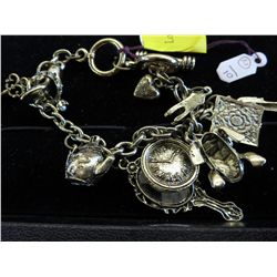 Charm bracelet with 10 charms