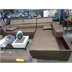 NEW-4 pc Custom leather living room set