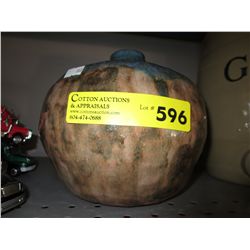 Hand crafted glazed crockery vase