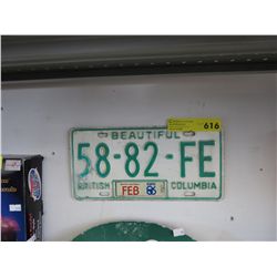 BC license plate with Expo '86 sticker