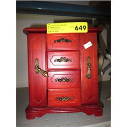 Counter top musical jewelry box