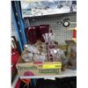 Image 1 : Clear & red glassware & vases
