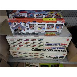 2 Fast Track race sets & car factory toy