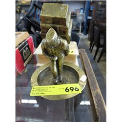 Vintage brass 1958  Ashtray with dedication