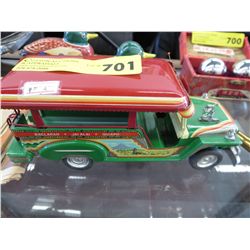 1980's tin Philippine passenger jeep