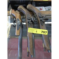 3 Replica flintlock pistols