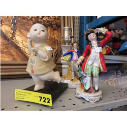 Vintage figurines & lamp base