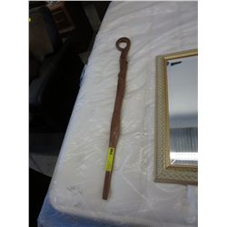 Carved loop handled staff
