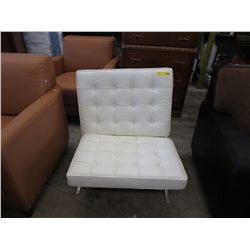 NEW white leather Barcelona chair