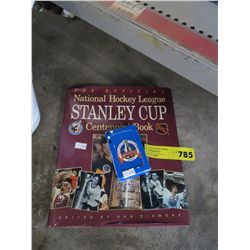 Hockey book & playing cards