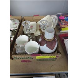 Box of china & other decorative items