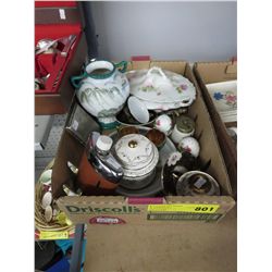 Box of china & other decorative items