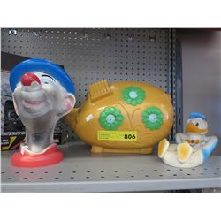 3 Vintage plastic collectibles