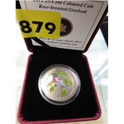 2012 Canadian colourized 25-cent coin