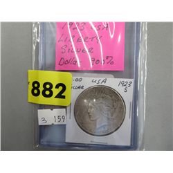 1923 USA Silver Liberty Dollar - .900 silver