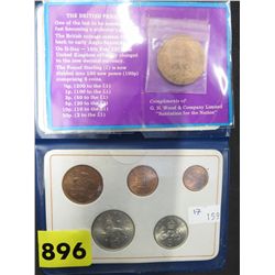 Britains 1st Decimal coin set in folder + penny