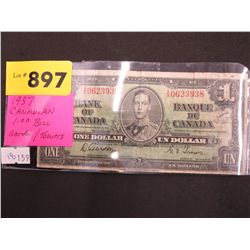 1937 Canadian $1 Bill - Gordon/Towers